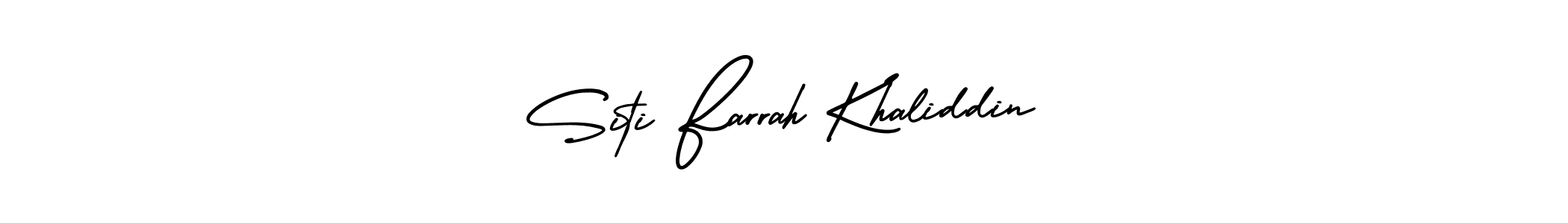 Create a beautiful signature design for name Siti Farrah Khaliddin. With this signature (AmerikaSignatureDemo-Regular) fonts, you can make a handwritten signature for free. Siti Farrah Khaliddin signature style 3 images and pictures png