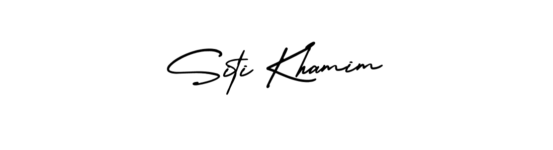 Design your own signature with our free online signature maker. With this signature software, you can create a handwritten (AmerikaSignatureDemo-Regular) signature for name Siti Khamim. Siti Khamim signature style 3 images and pictures png