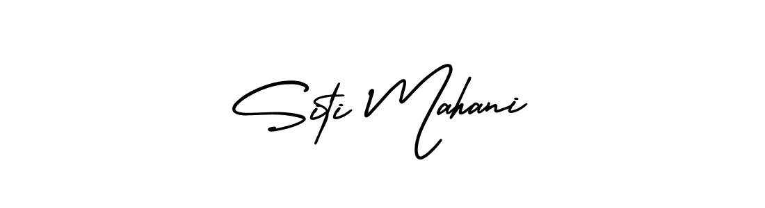 Make a beautiful signature design for name Siti Mahani. With this signature (AmerikaSignatureDemo-Regular) style, you can create a handwritten signature for free. Siti Mahani signature style 3 images and pictures png