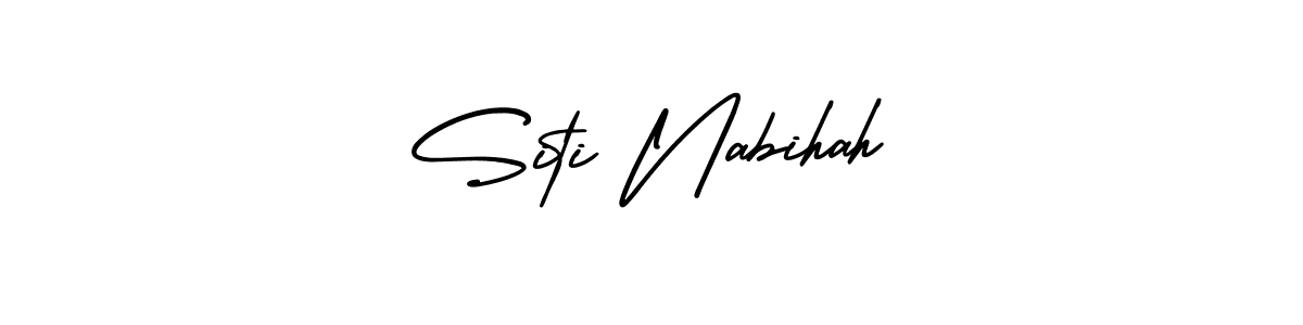 Create a beautiful signature design for name Siti Nabihah. With this signature (AmerikaSignatureDemo-Regular) fonts, you can make a handwritten signature for free. Siti Nabihah signature style 3 images and pictures png