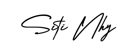 Use a signature maker to create a handwritten signature online. With this signature software, you can design (AmerikaSignatureDemo-Regular) your own signature for name Siti Nhy. Siti Nhy signature style 3 images and pictures png