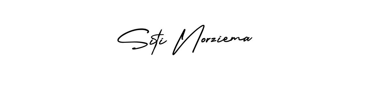 Use a signature maker to create a handwritten signature online. With this signature software, you can design (AmerikaSignatureDemo-Regular) your own signature for name Siti Norziema. Siti Norziema signature style 3 images and pictures png
