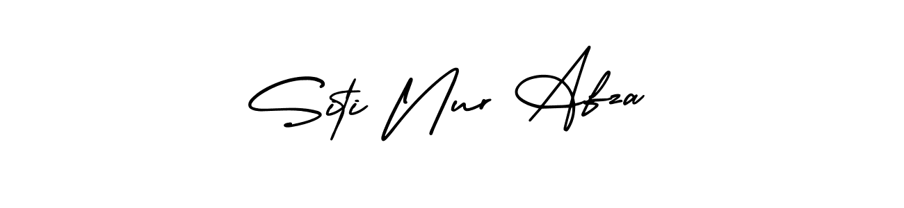 Siti Nur Afza stylish signature style. Best Handwritten Sign (AmerikaSignatureDemo-Regular) for my name. Handwritten Signature Collection Ideas for my name Siti Nur Afza. Siti Nur Afza signature style 3 images and pictures png