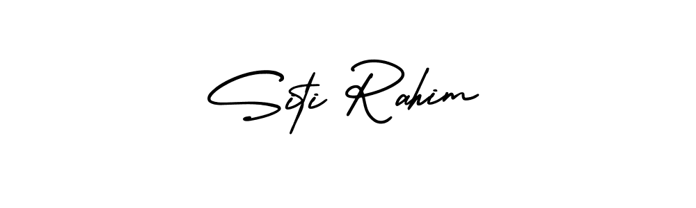 Siti Rahim stylish signature style. Best Handwritten Sign (AmerikaSignatureDemo-Regular) for my name. Handwritten Signature Collection Ideas for my name Siti Rahim. Siti Rahim signature style 3 images and pictures png