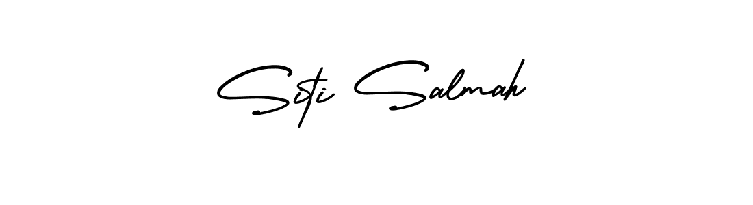 Check out images of Autograph of Siti Salmah name. Actor Siti Salmah Signature Style. AmerikaSignatureDemo-Regular is a professional sign style online. Siti Salmah signature style 3 images and pictures png