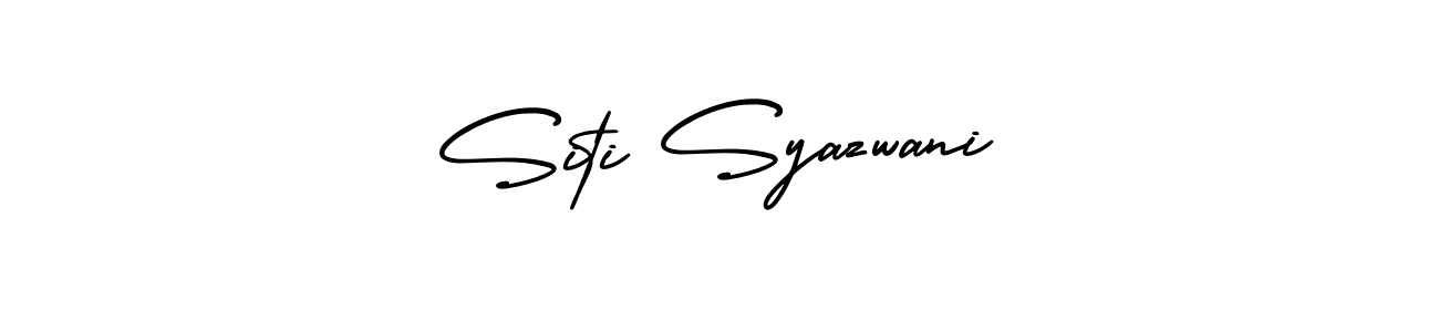 Design your own signature with our free online signature maker. With this signature software, you can create a handwritten (AmerikaSignatureDemo-Regular) signature for name Siti Syazwani. Siti Syazwani signature style 3 images and pictures png