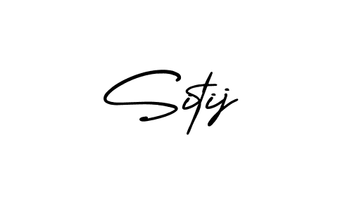 How to make Sitij name signature. Use AmerikaSignatureDemo-Regular style for creating short signs online. This is the latest handwritten sign. Sitij signature style 3 images and pictures png