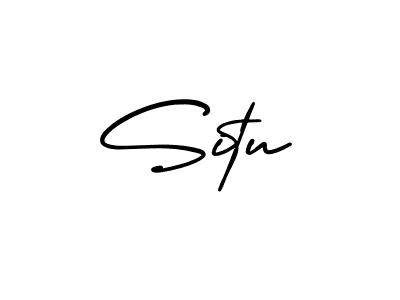 You should practise on your own different ways (AmerikaSignatureDemo-Regular) to write your name (Situ) in signature. don't let someone else do it for you. Situ signature style 3 images and pictures png