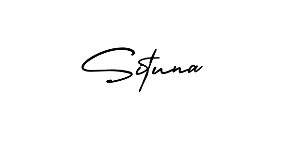 Design your own signature with our free online signature maker. With this signature software, you can create a handwritten (AmerikaSignatureDemo-Regular) signature for name Situna. Situna signature style 3 images and pictures png