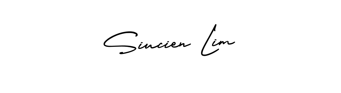 Make a beautiful signature design for name Siucien Lim. With this signature (AmerikaSignatureDemo-Regular) style, you can create a handwritten signature for free. Siucien Lim signature style 3 images and pictures png