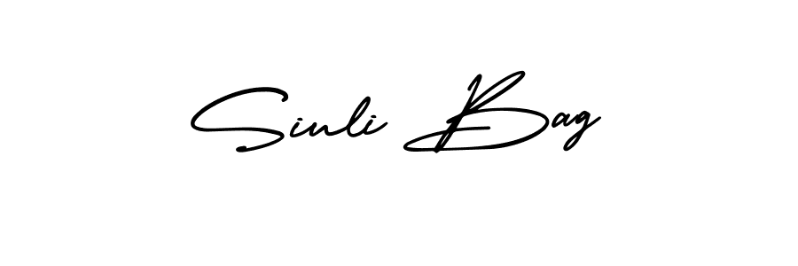 Use a signature maker to create a handwritten signature online. With this signature software, you can design (AmerikaSignatureDemo-Regular) your own signature for name Siuli Bag. Siuli Bag signature style 3 images and pictures png