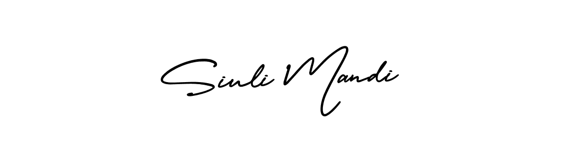 Make a beautiful signature design for name Siuli Mandi. With this signature (AmerikaSignatureDemo-Regular) style, you can create a handwritten signature for free. Siuli Mandi signature style 3 images and pictures png