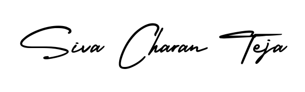 How to Draw Siva Charan Teja signature style? AmerikaSignatureDemo-Regular is a latest design signature styles for name Siva Charan Teja. Siva Charan Teja signature style 3 images and pictures png