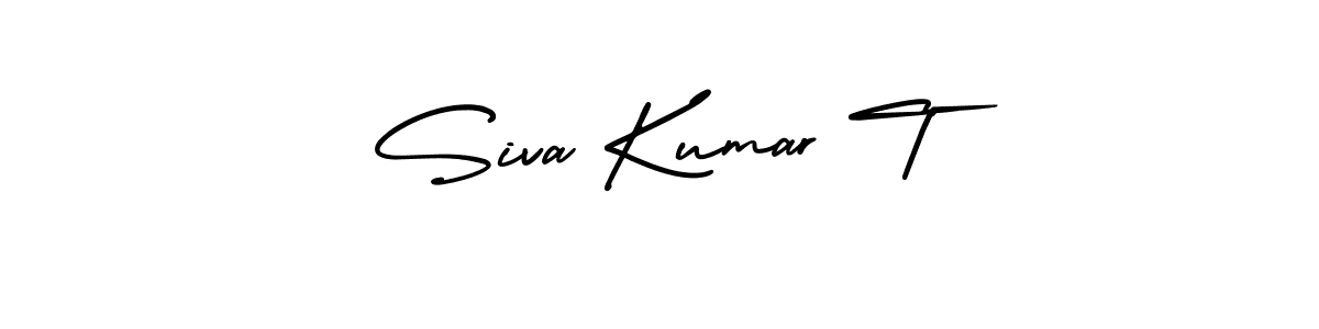 How to make Siva Kumar T name signature. Use AmerikaSignatureDemo-Regular style for creating short signs online. This is the latest handwritten sign. Siva Kumar T signature style 3 images and pictures png