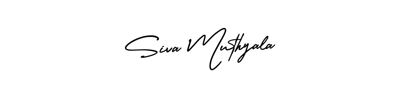 How to make Siva Muthyala name signature. Use AmerikaSignatureDemo-Regular style for creating short signs online. This is the latest handwritten sign. Siva Muthyala signature style 3 images and pictures png