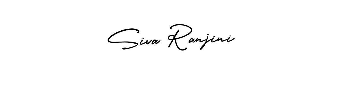 You should practise on your own different ways (AmerikaSignatureDemo-Regular) to write your name (Siva Ranjini) in signature. don't let someone else do it for you. Siva Ranjini signature style 3 images and pictures png