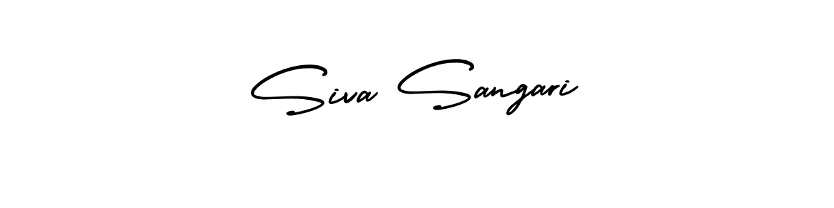 You should practise on your own different ways (AmerikaSignatureDemo-Regular) to write your name (Siva Sangari) in signature. don't let someone else do it for you. Siva Sangari signature style 3 images and pictures png