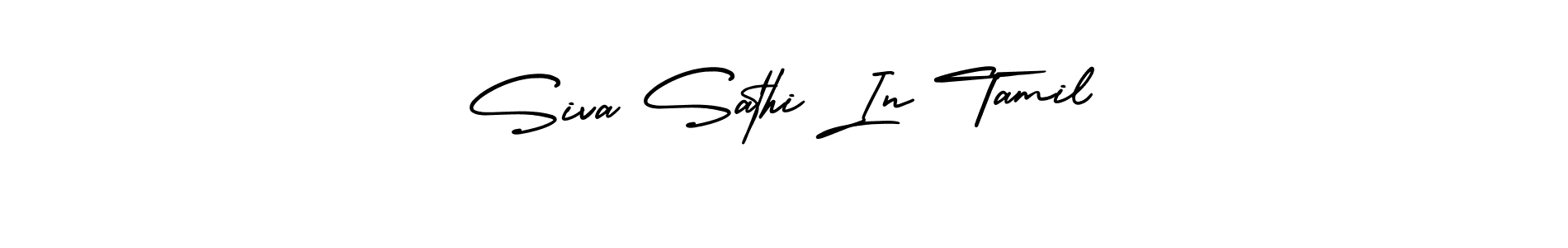 How to make Siva Sathi In Tamil name signature. Use AmerikaSignatureDemo-Regular style for creating short signs online. This is the latest handwritten sign. Siva Sathi In Tamil signature style 3 images and pictures png