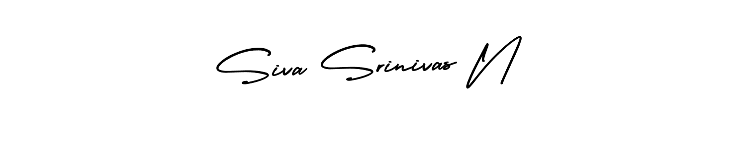 Design your own signature with our free online signature maker. With this signature software, you can create a handwritten (AmerikaSignatureDemo-Regular) signature for name Siva Srinivas N. Siva Srinivas N signature style 3 images and pictures png