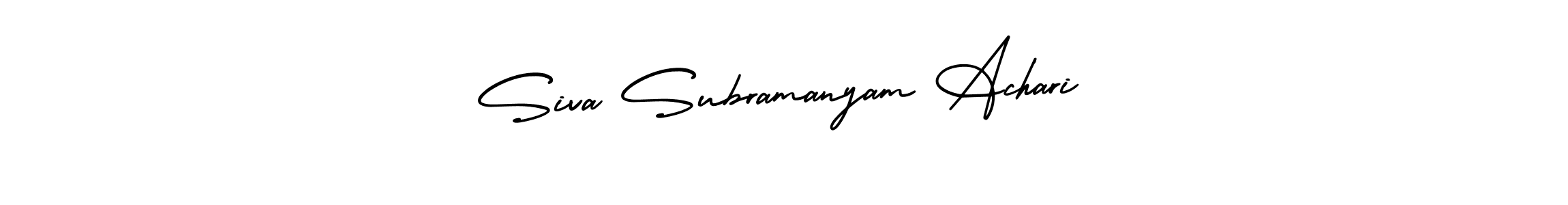 AmerikaSignatureDemo-Regular is a professional signature style that is perfect for those who want to add a touch of class to their signature. It is also a great choice for those who want to make their signature more unique. Get Siva Subramanyam Achari name to fancy signature for free. Siva Subramanyam Achari signature style 3 images and pictures png