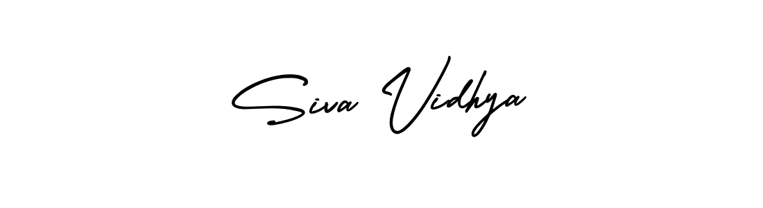 Make a beautiful signature design for name Siva Vidhya. With this signature (AmerikaSignatureDemo-Regular) style, you can create a handwritten signature for free. Siva Vidhya signature style 3 images and pictures png