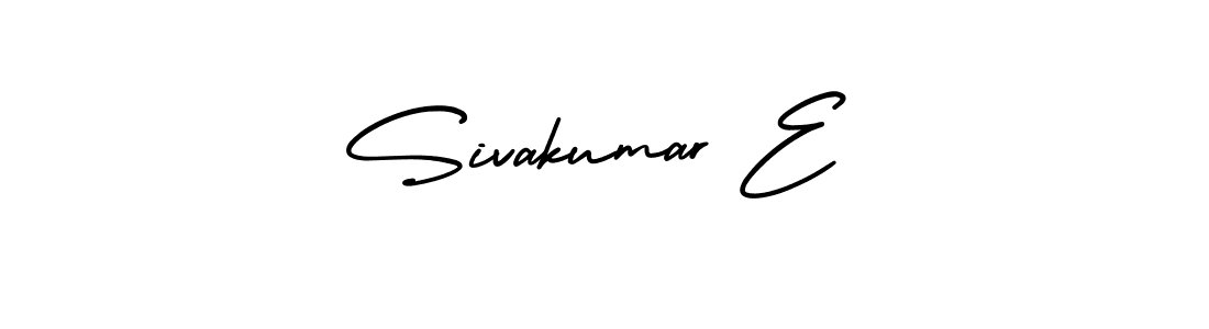 It looks lik you need a new signature style for name Sivakumar E. Design unique handwritten (AmerikaSignatureDemo-Regular) signature with our free signature maker in just a few clicks. Sivakumar E signature style 3 images and pictures png