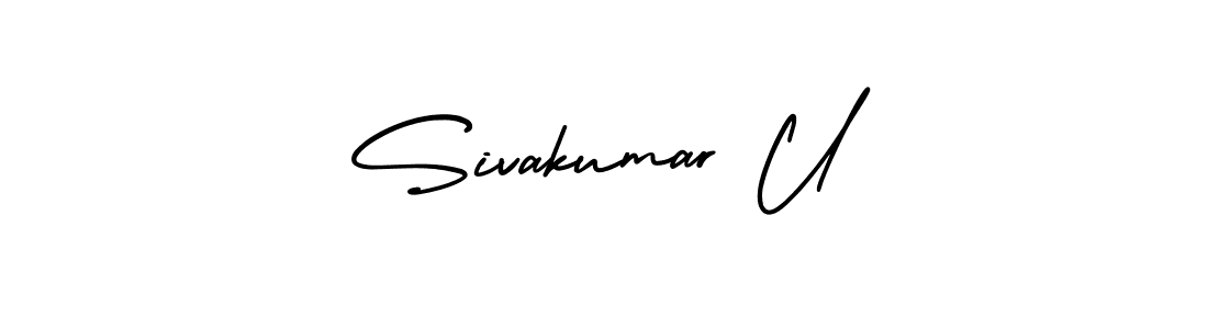 How to make Sivakumar U signature? AmerikaSignatureDemo-Regular is a professional autograph style. Create handwritten signature for Sivakumar U name. Sivakumar U signature style 3 images and pictures png