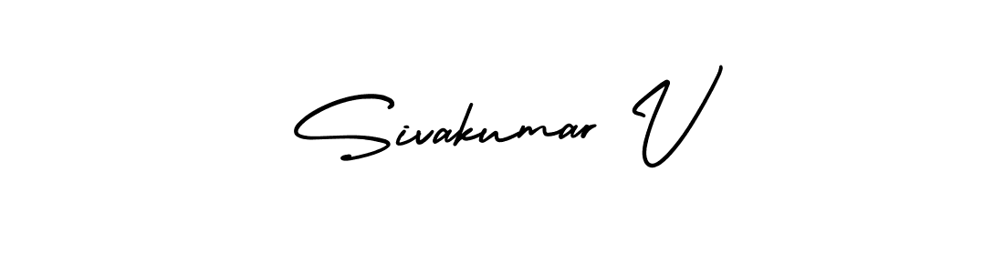 Make a beautiful signature design for name Sivakumar V. With this signature (AmerikaSignatureDemo-Regular) style, you can create a handwritten signature for free. Sivakumar V signature style 3 images and pictures png