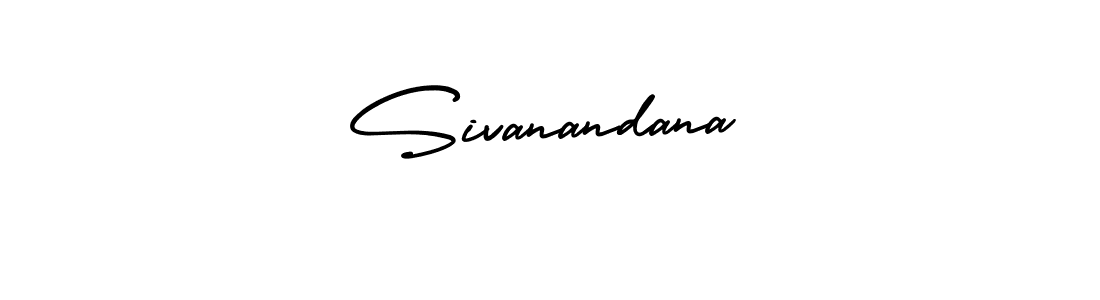 How to make Sivanandana name signature. Use AmerikaSignatureDemo-Regular style for creating short signs online. This is the latest handwritten sign. Sivanandana signature style 3 images and pictures png