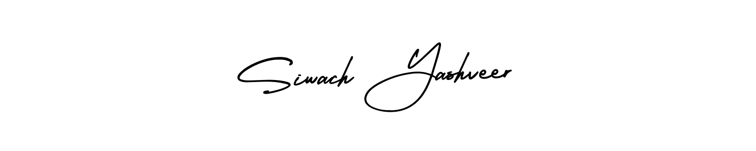 It looks lik you need a new signature style for name Siwach Yashveer. Design unique handwritten (AmerikaSignatureDemo-Regular) signature with our free signature maker in just a few clicks. Siwach Yashveer signature style 3 images and pictures png