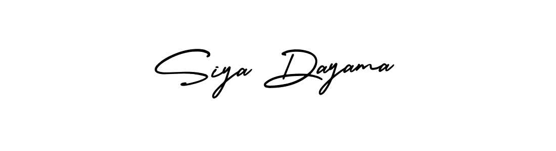 Make a short Siya Dayama signature style. Manage your documents anywhere anytime using AmerikaSignatureDemo-Regular. Create and add eSignatures, submit forms, share and send files easily. Siya Dayama signature style 3 images and pictures png