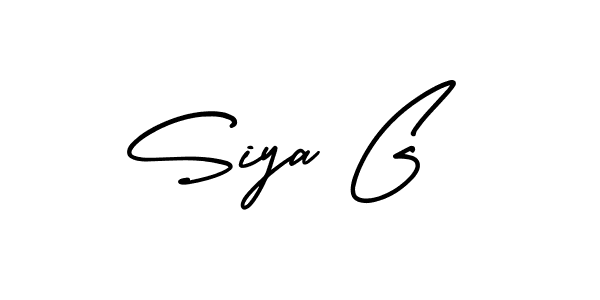 The best way (AmerikaSignatureDemo-Regular) to make a short signature is to pick only two or three words in your name. The name Siya G include a total of six letters. For converting this name. Siya G signature style 3 images and pictures png