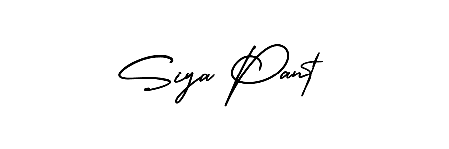 You should practise on your own different ways (AmerikaSignatureDemo-Regular) to write your name (Siya Pant) in signature. don't let someone else do it for you. Siya Pant signature style 3 images and pictures png