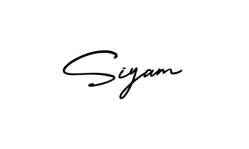 Design your own signature with our free online signature maker. With this signature software, you can create a handwritten (AmerikaSignatureDemo-Regular) signature for name Siyam. Siyam signature style 3 images and pictures png