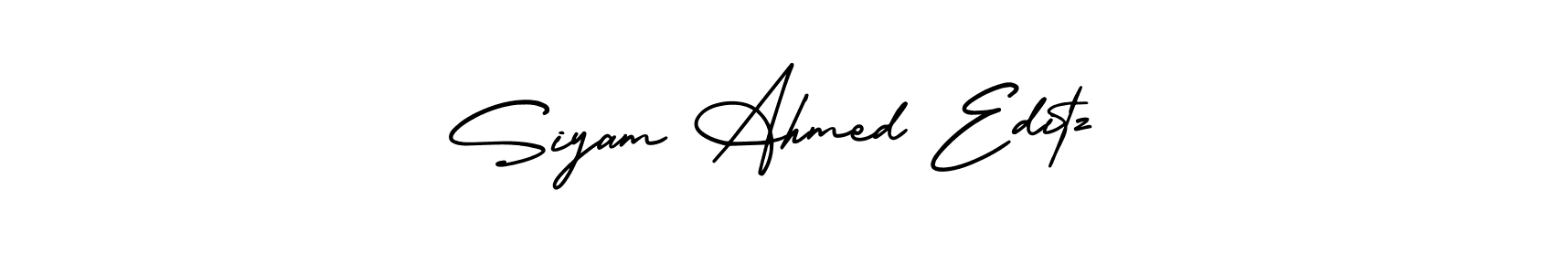 Create a beautiful signature design for name Siyam Ahmed Editz. With this signature (AmerikaSignatureDemo-Regular) fonts, you can make a handwritten signature for free. Siyam Ahmed Editz signature style 3 images and pictures png