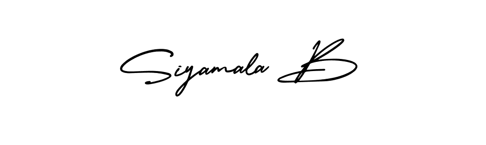It looks lik you need a new signature style for name Siyamala B. Design unique handwritten (AmerikaSignatureDemo-Regular) signature with our free signature maker in just a few clicks. Siyamala B signature style 3 images and pictures png