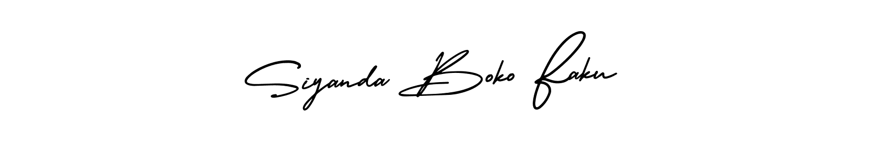 Also we have Siyanda Boko Faku name is the best signature style. Create professional handwritten signature collection using AmerikaSignatureDemo-Regular autograph style. Siyanda Boko Faku signature style 3 images and pictures png