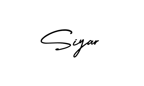 You should practise on your own different ways (AmerikaSignatureDemo-Regular) to write your name (Siyar) in signature. don't let someone else do it for you. Siyar signature style 3 images and pictures png