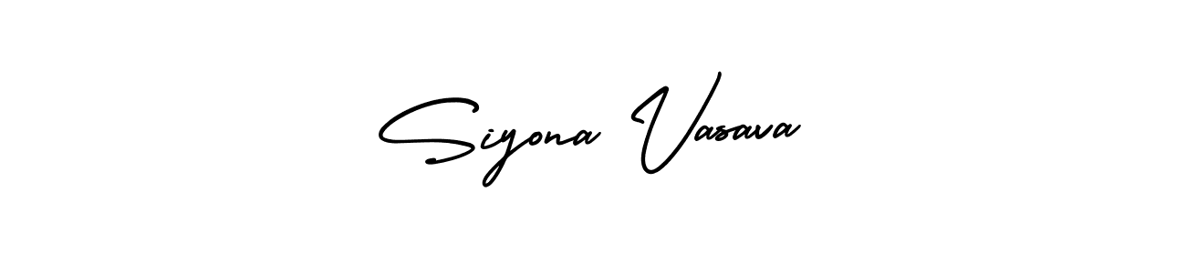 This is the best signature style for the Siyona Vasava name. Also you like these signature font (AmerikaSignatureDemo-Regular). Mix name signature. Siyona Vasava signature style 3 images and pictures png