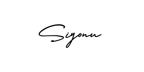 How to make Siyonu signature? AmerikaSignatureDemo-Regular is a professional autograph style. Create handwritten signature for Siyonu name. Siyonu signature style 3 images and pictures png