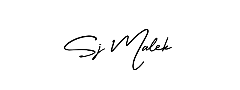 Create a beautiful signature design for name Sj Malek. With this signature (AmerikaSignatureDemo-Regular) fonts, you can make a handwritten signature for free. Sj Malek signature style 3 images and pictures png