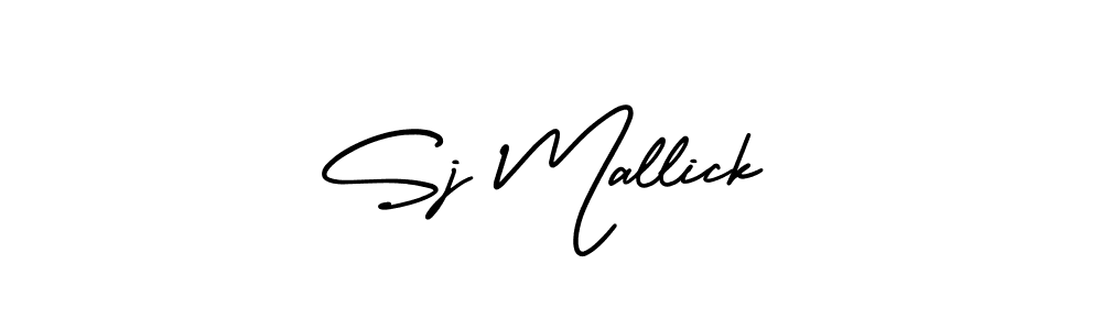 This is the best signature style for the Sj Mallick name. Also you like these signature font (AmerikaSignatureDemo-Regular). Mix name signature. Sj Mallick signature style 3 images and pictures png