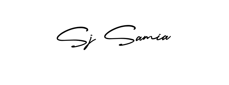 Use a signature maker to create a handwritten signature online. With this signature software, you can design (AmerikaSignatureDemo-Regular) your own signature for name Sj Samia. Sj Samia signature style 3 images and pictures png