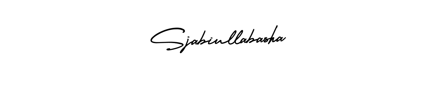 How to make Sjabiullabasha name signature. Use AmerikaSignatureDemo-Regular style for creating short signs online. This is the latest handwritten sign. Sjabiullabasha signature style 3 images and pictures png