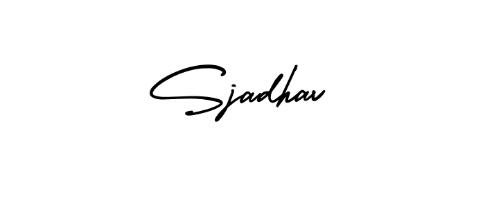 Sjadhav stylish signature style. Best Handwritten Sign (AmerikaSignatureDemo-Regular) for my name. Handwritten Signature Collection Ideas for my name Sjadhav. Sjadhav signature style 3 images and pictures png