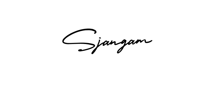 if you are searching for the best signature style for your name Sjangam. so please give up your signature search. here we have designed multiple signature styles  using AmerikaSignatureDemo-Regular. Sjangam signature style 3 images and pictures png