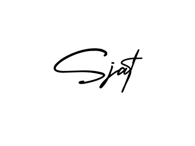 How to Draw Sjat signature style? AmerikaSignatureDemo-Regular is a latest design signature styles for name Sjat. Sjat signature style 3 images and pictures png