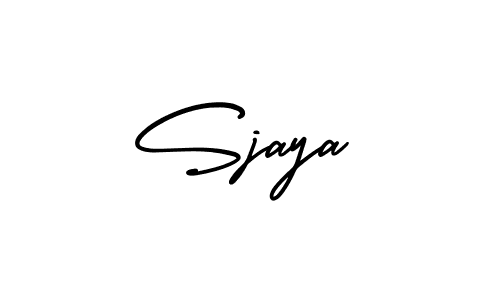 How to make Sjaya signature? AmerikaSignatureDemo-Regular is a professional autograph style. Create handwritten signature for Sjaya name. Sjaya signature style 3 images and pictures png