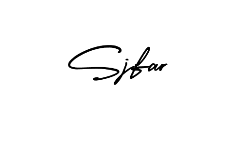 The best way (AmerikaSignatureDemo-Regular) to make a short signature is to pick only two or three words in your name. The name Sjfar include a total of six letters. For converting this name. Sjfar signature style 3 images and pictures png