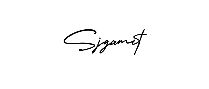 You should practise on your own different ways (AmerikaSignatureDemo-Regular) to write your name (Sjgamit) in signature. don't let someone else do it for you. Sjgamit signature style 3 images and pictures png